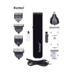 Kemei KM-3580 4 in 1 Rechargeable Professional Grooming Kit- Black