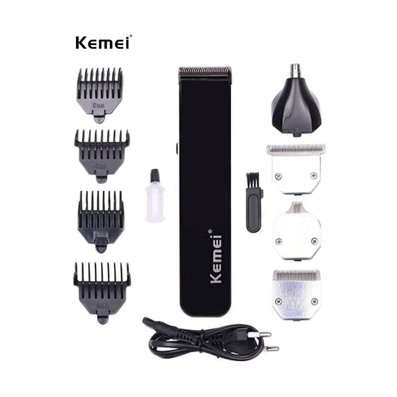 KM 3580 8200JPG Kemei KM-3580 4 in 1 Rechargeable Professional Grooming Kit- Black - Image 1