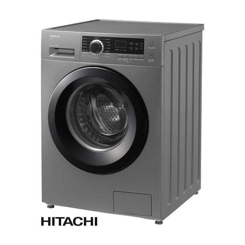 BD80Ce 800 side Hitachi BD80CE3CGXSL Front Load Washing Machine 8 Kg- Black - Image 1