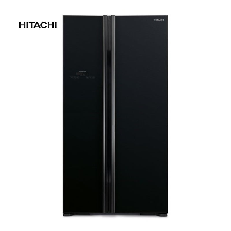 PUK2GBK 800jpg Hitachi RS700PUK2GBK 700Ltr Side By Side Refrigerator-Glass Black - Image 1