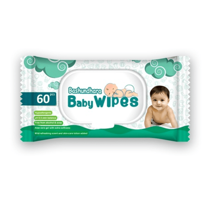 Bashundhara Baby Wipes (Pouch) Bashundhara Baby Wipes (Pouch) 100 pcs - Image 1